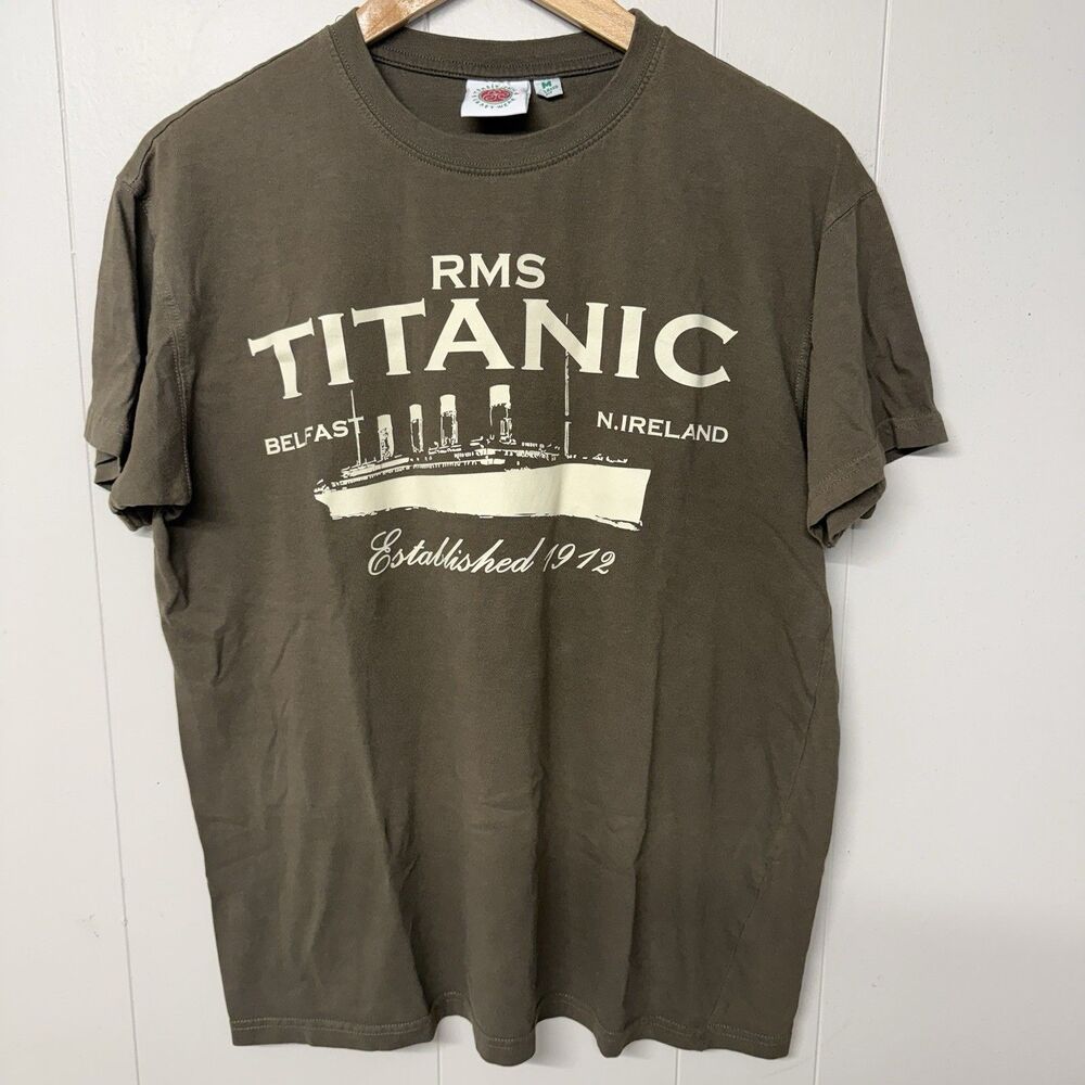 Vtg Titanic Shirt Traditional Craft Wear Belfast Ireland Y2K Graphic Tee Men M